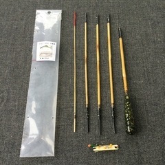 希少 天田 作 和竿 竹竿 たなご竿 6本継 替え穂先付き 全長約787cm