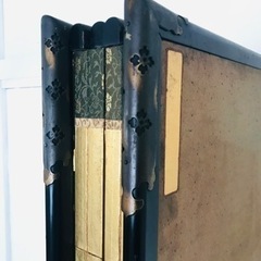 蔵出し 時代物 金屏風 屏風 六曲半双 衝立 骨董品 美術品 パーティション