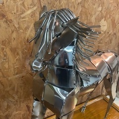 馬　オブジェ　メタル製　アンティーク