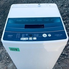 ✨2018年製✨1114番 AQUA✨全自動電気洗濯機✨AQW-