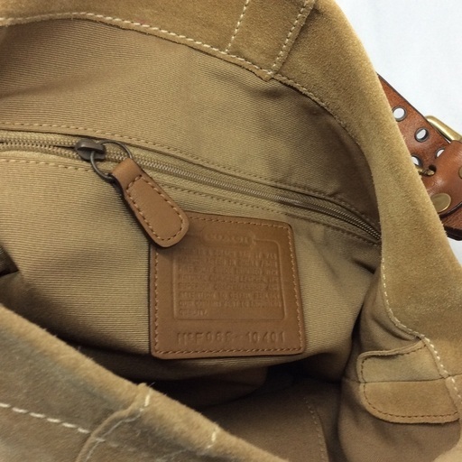 COACH オールドコーチ キャメルブラウンスエードレザー 肩かけワン 