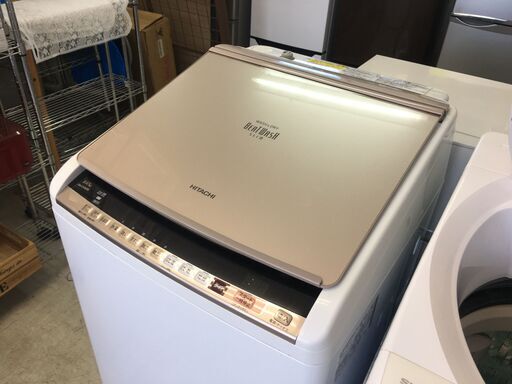 (只今商談中）洗濯機の分解クリーニング行っています！配送設置込み！日立8.0K洗濯乾燥機　2017年製　分解クリーニング済み！！