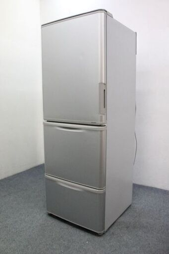 シャープ 3ドア冷凍冷蔵庫 どっちもドア 350L SJ-W351D-S シルバー系 2018年製 SHARP  中古家電 店頭引取歓迎 R4878)