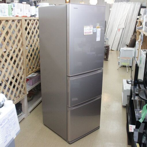 3ドア冷蔵庫✨TOSHIBA✨GR-K36S(NP)✨363L✨2018年製✨動作確認済み✨東芝✨中古品【こちらは店舗です。浜村鹿野温泉ICから3分 買取本舗 宮本リサイクル 営業時間9～19時 定休日水曜のみ←連絡できませんm(_ _)m】 G117