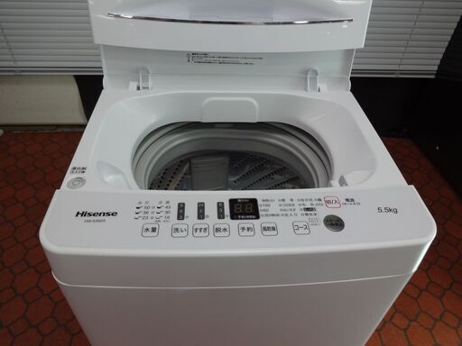 ID 993606　洗濯機　ハイセンス5.5Kg　２０２０年製　HW-E5503