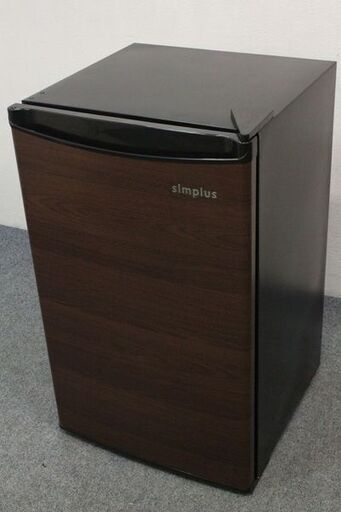 シンプラス 1ドア冷凍庫 ダークウッド 木目調 コンパクト インテリア SP-88LF1-WD 2020年製 Simplus その他家電 中古 店頭引取歓迎 R4913)