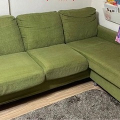 【ネット決済】ニトリ、3人用ソファ、グリーン