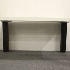 NEVAN  シギヤマ家具 ブラック木目 155センチ ダイニング5点セット チェア4脚 UV塗装 木製 ホワイト天板   中古家具 店頭引取歓迎 R4929)