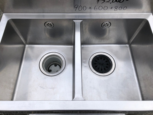 ⭐︎中古品 タニコー 2槽シンク 900x600x800mm ベスト 厨房機器⭐︎ 