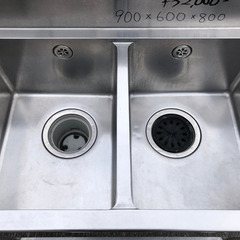 ⭐︎中古品　タニコー　2槽シンク　900x600x800mm   厨房機器⭐︎