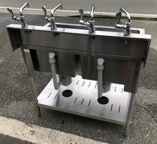 ⭐︎中古品 タニコー 2槽シンク 900x600x800mm ベスト 厨房機器⭐︎ 
