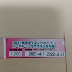 【期間限定販売】東京ディズニーリゾート 1000円割引券 