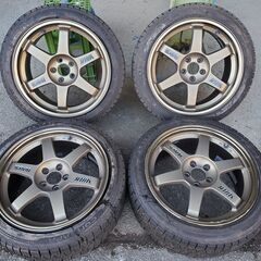 RAYS VOLK RACING TE37 8J 215/45R17 17インチ スタッドレス 86/BRZ