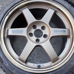 RAYS VOLK RACING TE37 8J 215/45R17 17インチ スタッドレス 86/BRZ