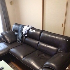 ソファー☆革製☆中古☆ニトリ製☆年始5日迄限定☆