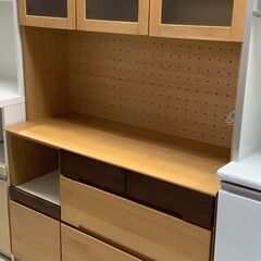 値下げしました】レンジボード 食器棚 ハイタイプ ワイド NA×DBR