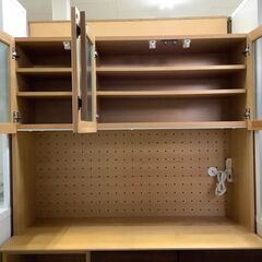 値下げしました】レンジボード 食器棚 ハイタイプ ワイド NA×DBR
