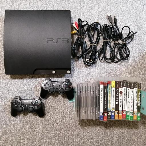 PlayStation3 本体+コントローラー2個+ソフト20本 - テレビゲーム