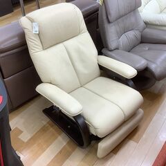 冨士ファニチア リクライニングチェア 半皮【トレファク岸和田店】