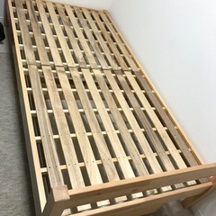 【お譲り決定】木製シングルベッド&ベッド下収納(無印良品)