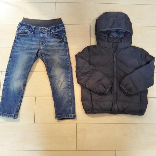 決まりました ユニクロダウンパーカージーパン おまけ110cm りゅう 南方の子供用品の中古あげます 譲ります ジモティーで不用品の処分