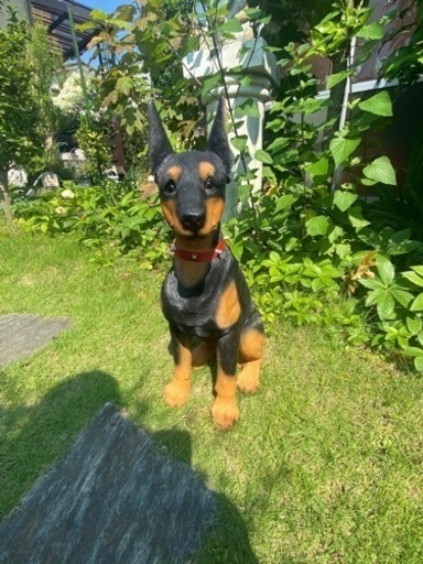 犬　置物　ドーベルマン