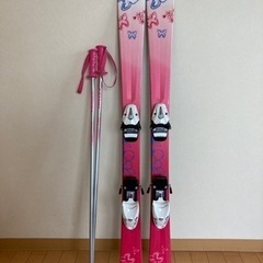 ジュニア　女の子用　スキー板とストック