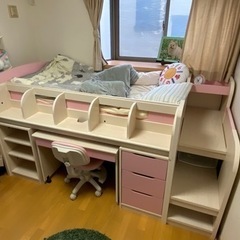 子供部屋 システムベッド（机、椅子セット）