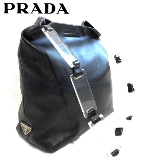 PRADA激レアレザー\u0026アクリルショルダーバッグ