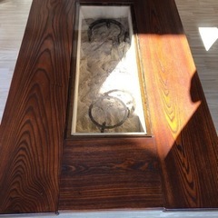 総無垢定価250万円囲炉裏付きテーブル　美品※引取or発送の場合は追加送料限定