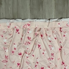 カーテン　ハート　ピンク　幅100cm×丈200cm − 北海道
