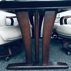 ET1153番⭐️筑波産商■ダイニングテーブルセット■天然木■ドゥシット■