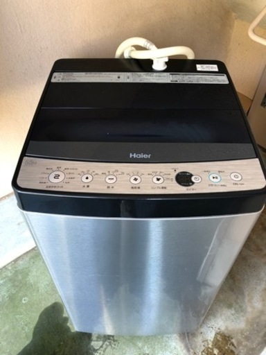 最終受付今日17:00まで長期保証付き　ハイアール Haier 全自動洗濯機 （洗濯5.5kg）JW-XP2C55E ステンレスブラック