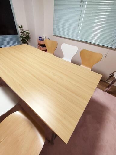 折りたたみ会議テーブル２台　180×45cm