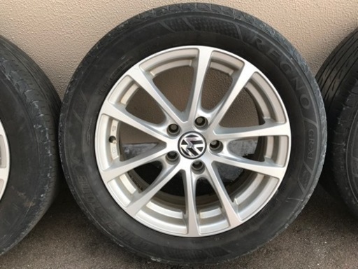 Vwゴルフ　16インチホイール　ツライチ　5穴pcd112 ハブ径57.1 6.5j タイヤ付き　補修ベース