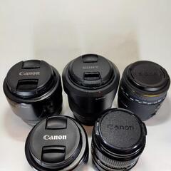 Canon単焦点レンズ、ズームレンズ、SONYズームレンズ