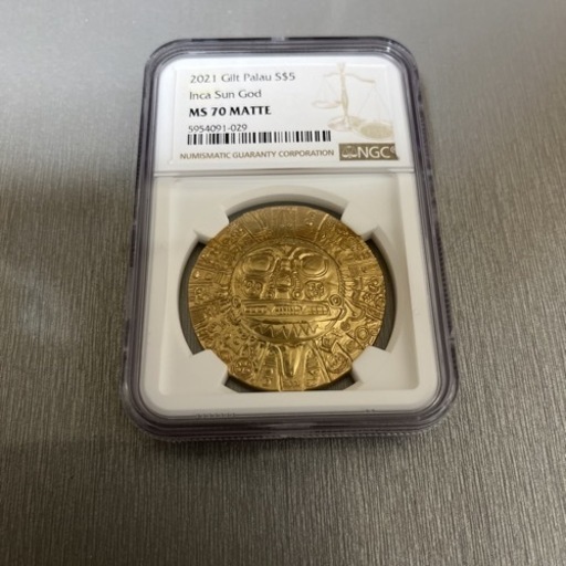 2021年　パラオ共和国　インカの太陽神5$ 1オンス銀貨