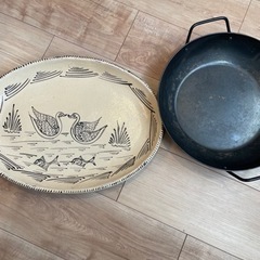 中華鍋　大き目の皿