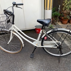 【ネット決済】中古自転車（ママチャリ）26インチ白