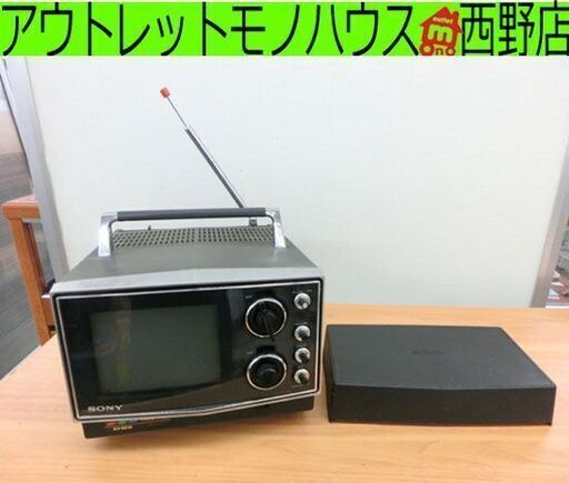 当時物 SONY TRINITRON COLOR TV KV-6010 75製 トリニトロン カラーテレビ ポータブル ソニー レトロ 通電のみ ジャンク扱い 札幌市