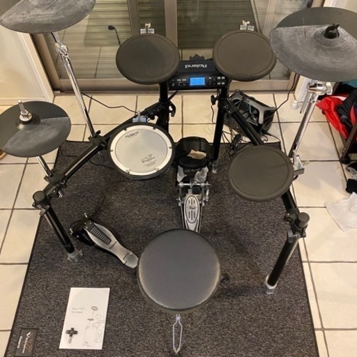 【動作確認済】電子ドラム ROLAND V-Drums TD-4K 純正マット、ペダル、椅子付き