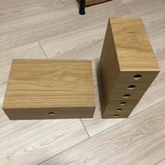 【ネット決済】【無印良品】木製小物収納6段(1枚目画像右側)