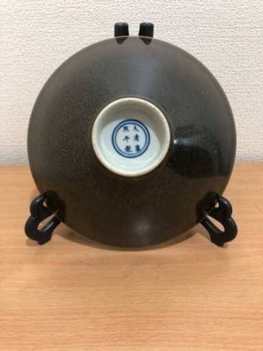 中国古磁器 大清康熙 柿釉茶碗