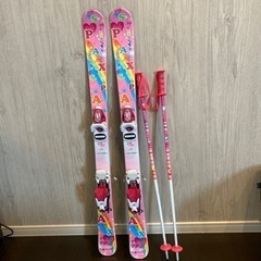 【ネット決済】カザマ　スキー板106センチ&ストック80センチ