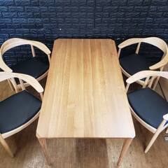 3.ダイニングセット・150㎝テーブル・チェア４脚セット・ナチュラル