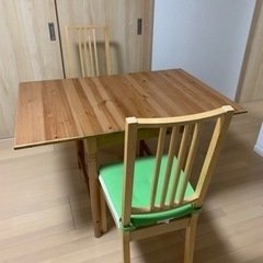 【無料】IKEA伸縮ダイニングテーブル椅子セット！！