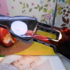 (送料無料)210.000円　沖縄三線専用　八重山黒檀棹と紅型チーガセット　銘苅春政氏デザイン