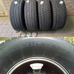 ☆値下げしました☆ハイラックスサーフ純正ホイール＆スタッドレスタイヤ４本セット（保管ラック込み）