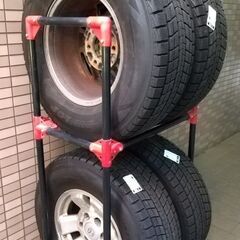 ☆値下げしました☆ハイラックスサーフ純正ホイール＆スタッドレスタイヤ４本セット（保管ラック込み）