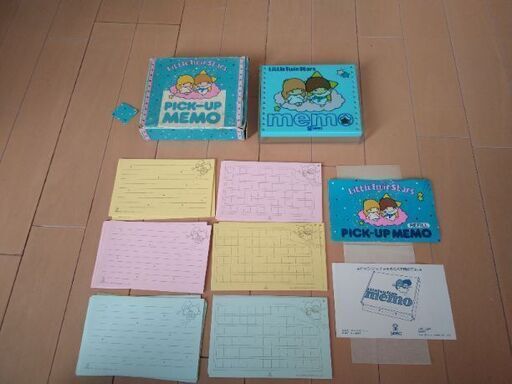 貴重　初期キキララ サンリオ 1976 ピックアップメモ　原稿用紙型スペア用紙付き